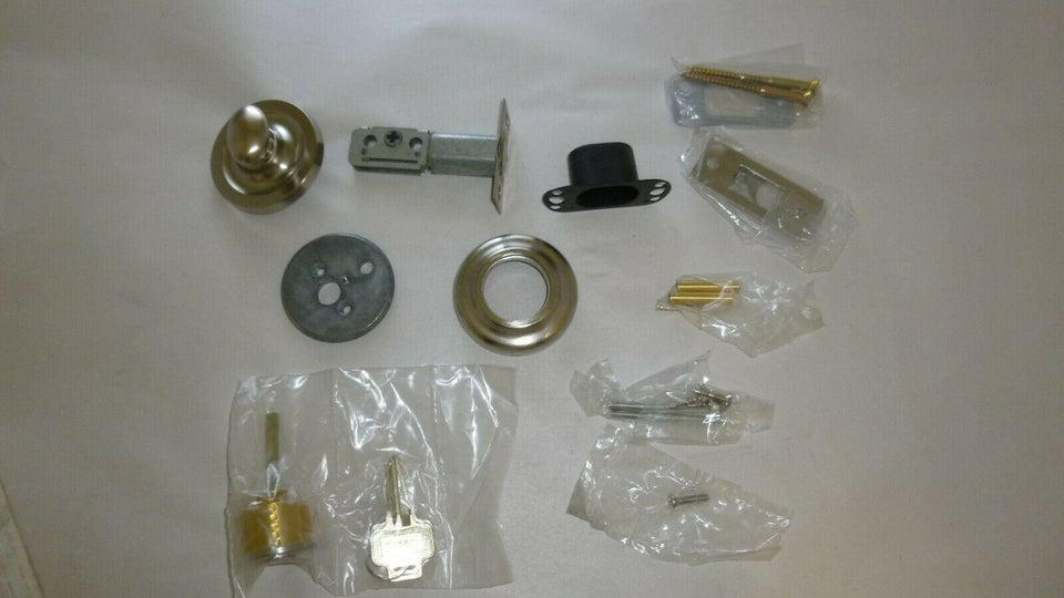 Discount clearance closeout open box and discontinued Cifial Faucets , Shower , Plumbing Fixtures and Parts | Cifial 573.100.X20 Satin Nickel Simple Brass Single Cylinder Deadbolt