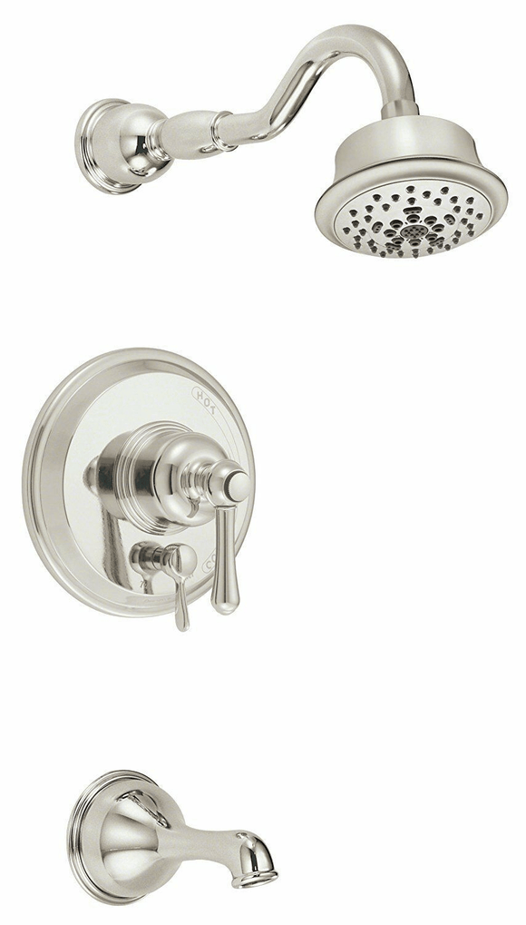 Discount clearance closeout open box and discontinued Danze Faucets , Shower , Plumbing Fixtures and Parts | Danze D502257PNVT Opulence Single Handle Tub & Shower Trim Kit, Polished Nickel