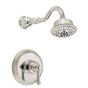 Discount clearance closeout open box and discontinued Danze Faucets , Shower , Plumbing Fixtures and Parts | Danze D502857PNVT Shower Trim Package w/ Multi Function Shower, Polished Nickel