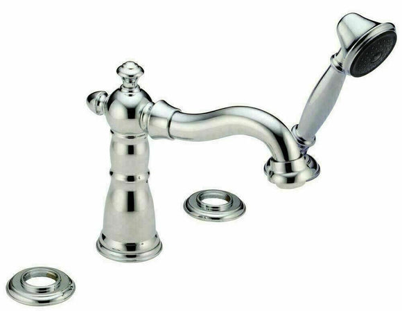 Discount clearance closeout open box and discontinued Delta Faucets , Shower , Plumbing Fixtures and Parts | Delta T4755-LHP Roman Bathtub Faucet With Hand Shower Trim 