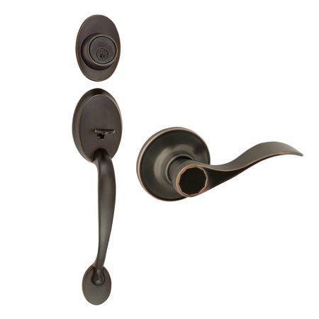 Discount clearance closeout open box and discontinued Design House Hardware | Design House 700567 Coventry 2-Way Adjustable Entry Door Lever Set with Lever, Oil Rubbed Bronze