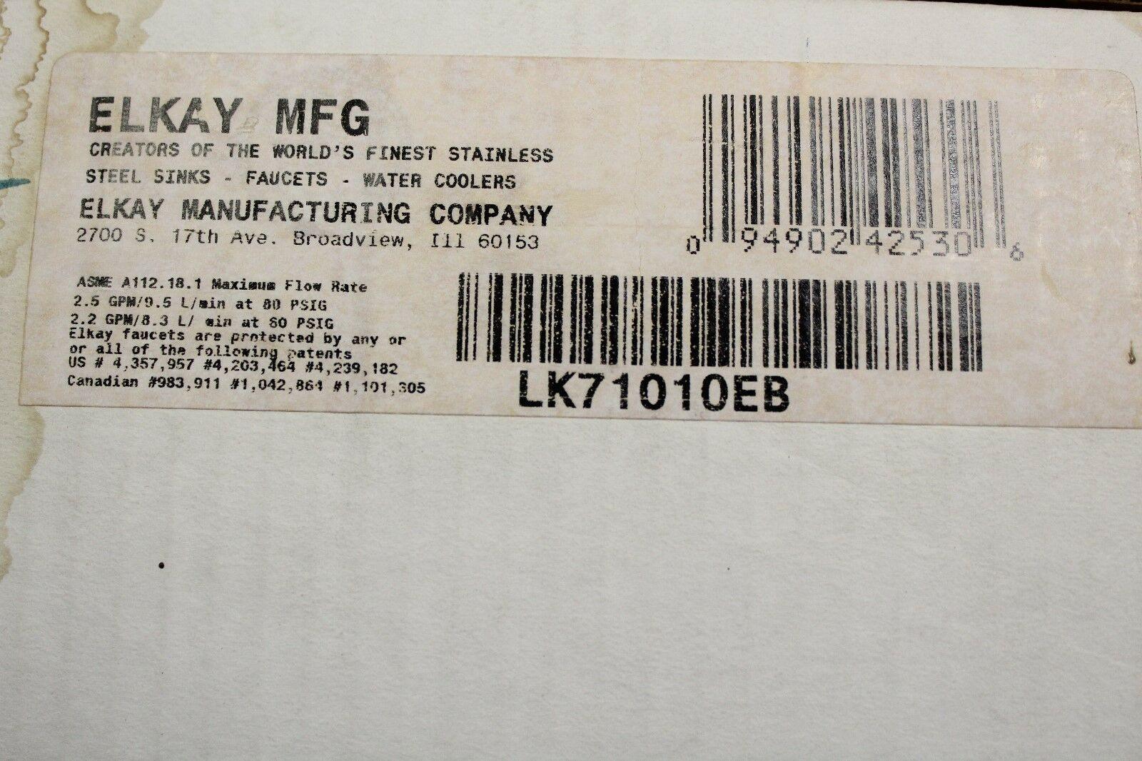 Discount clearance closeout open box and discontinued Elkay Faucets , Shower , Plumbing Fixtures and Parts | Elkay LK71010EB Oldare Brushed Bronze Bar Faucet