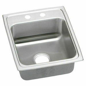 Discount clearance closeout open box and discontinued Elkay Faucets , Shower , Plumbing Fixtures and Parts | Elkay LRAD1522502 Gourmet (Lustertone) Stainless Steel Single Bowl Sink