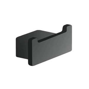 Discount clearance closeout open box and discontinued Gedy Faucets , Shower , Plumbing Fixtures and Parts | Gedy Double Robe Hook 5426-M4 Lounge Square , Matte Black