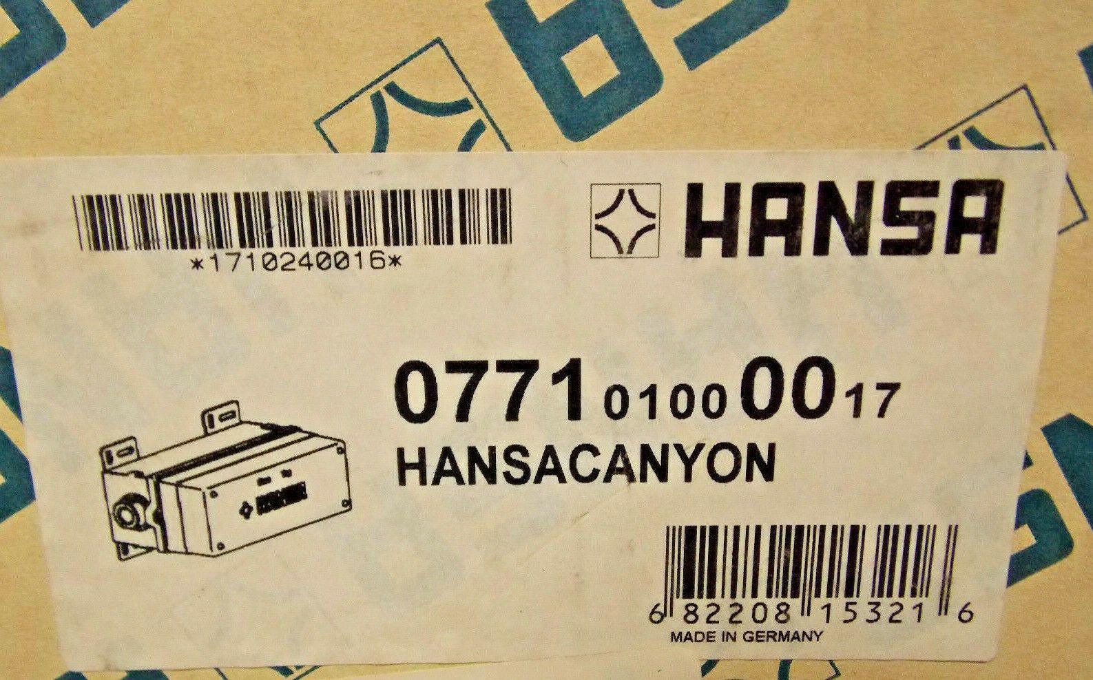 Discount clearance closeout open box and discontinued Hansa Faucets , Shower , Plumbing Fixtures and Parts | Hansa 0771 0100 0017 HANSACANYON Concealed Electronic Shower 1/2