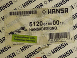 Discount clearance closeout open box and discontinued Hansa Faucets , Shower , Plumbing Fixtures and Parts | HANSA 5120 0100 0017 HANSA DESIGNO Wide spread wall mount rough-in valve set