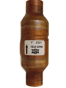 Discount clearance closeout open box and discontinued HAYS Faucets , Shower , Plumbing Fixtures and Parts | HAYS Fluid Control Model 2521 18.0 GPM 1" Copper Valve 10004766