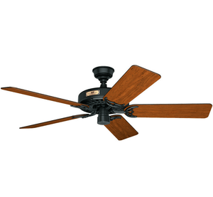 Discount clearance closeout open box and discontinued Hunter Ceiling Fans | Hunter Original 23838 - 52" Indoor / Outdoor Ceiling Fan - 5 Reversible - Black