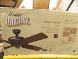 Discount clearance closeout open box and discontinued Hunter Ceiling Fans | Hunter Original 23838 - 52" Indoor / Outdoor Ceiling Fan - 5 Reversible - Black