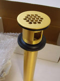 Discount clearance closeout open box and discontinued JACLO Faucets , Shower , Plumbing Fixtures and Parts | Jaclo 808-SG Grid Lavatory Drain with Overflow - Satin Gold