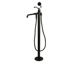 Discount clearance closeout open box and discontinued Kingston Brass Faucets , Shower , Plumbing Fixtures and Parts | Kingston Brass KS7130ABL Floor Mounted Tub Filler with Built-In Diverter , Black