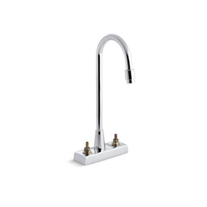Discount clearance closeout open box and discontinued Kohler Faucets , Shower , Plumbing Fixtures and Parts | Kohler 7305-K-CP Triton Centerset G-Neck Faucet Less Handles - Polished Chrome