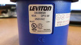 Discount clearance closeout open box and discontinued Leviton Electrical Parts | Leviton 360B6-W Pn&sl Inlet 60a W