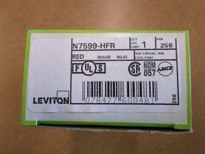 Discount clearance closeout open box and discontinued Leviton | Leviton N7599-HFR 15A 5-15R 125V Red GFCI GFI