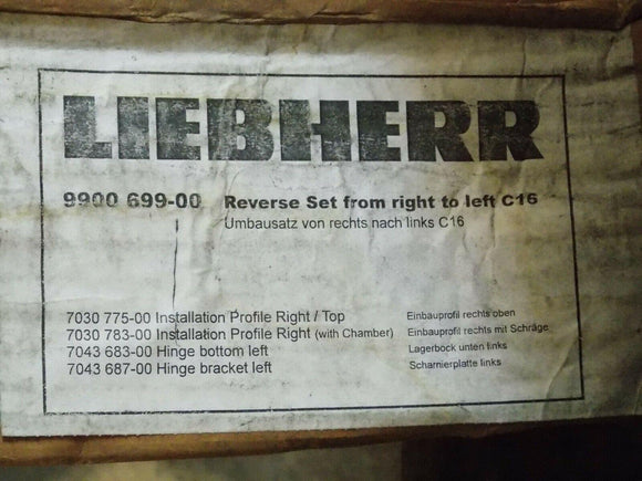 Discount clearance closeout open box and discontinued Liebherr HVAC | Liebherr 9900-699-00 Reverse Set From Right To Left C16