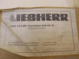 Discount clearance closeout open box and discontinued Liebherr HVAC | Liebherr 9900 813-00 CS 16 Ventilation Grill