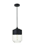 Discount clearance closeout open box and discontinued Living Disctrict Lighting Fixtures | Living District LD2241BK Ashwell 1 Light 5"W Mini Pendant,Black