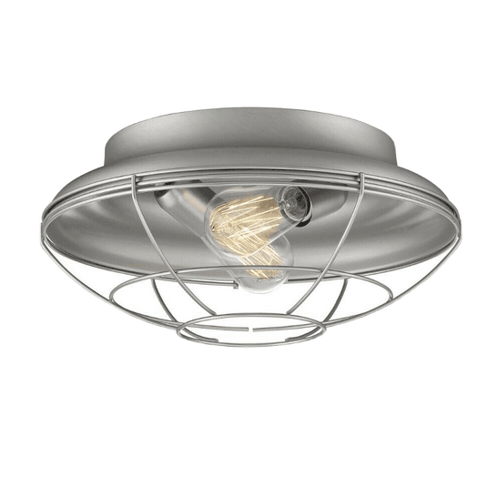 Discount clearance closeout open box and discontinued Millennium Lighting Ceiling Light Fixtures | Millennium Flush Mount Ceiling Light 5384-SN Neo 2 Light 14