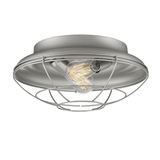 Discount clearance closeout open box and discontinued Millennium Lighting Ceiling Light Fixtures | Millennium Flush Mount Ceiling Light 5384-SN Neo 2 Light 14" X 6" , Satin Nickel