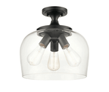 Discount clearance closeout open box and discontinued Millennium Lighting Lighting Fixtures | Millennium Lighting Ceiling Light 9713-MB Ashford 3 Light 13"W Semi-Flush, Black