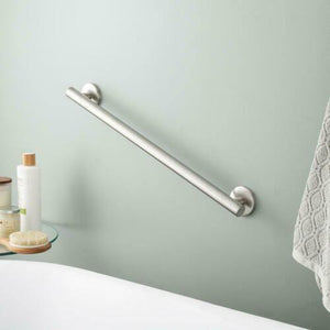 Discount clearance closeout open box and discontinued Mirabelle Faucets , Shower , Plumbing Fixtures and Parts | Mirabelle MIRGB24CCP 24" Contemporary Grab Bar , Stainless Steel