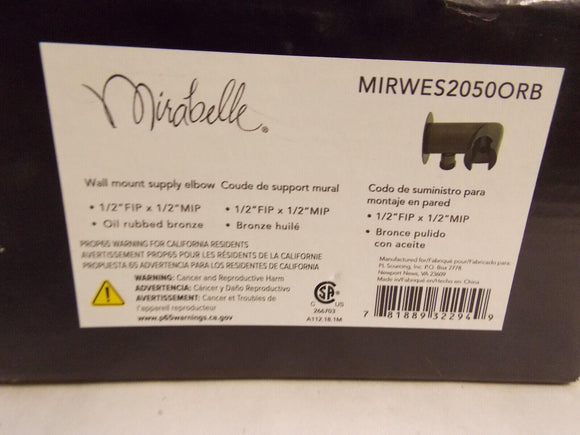 Discount clearance closeout open box and discontinued Mirabelle Shower Parts | Mirabelle Wall Mounted Supply Elbow MIRWES2050ORB , Oil Rubbed Bronze
