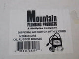 Discount clearance closeout open box and discontinued Mountain Plumbing Faucets , Shower , Plumbing Fixtures and Parts | Mountain Plumbing MT953R/ORB Disposer Air Switch Raised Round Classic Touch -ORB
