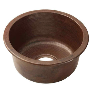 Discount clearance closeout open box and discontinued Native Trails | Native Trails CPS51 Copper Redondo 15-3/4" Basin Drop In Copper Bar Sink,Antique