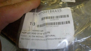 Discount clearance closeout open box and discontinued Newport Brass | Newport Brass 10010/15S Pop-Up Knob & 10288/15S Pop-Up Rod