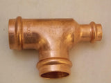 Discount clearance closeout open box and discontinued NIBCO Faucets , Shower , Plumbing Fixtures and Parts | NIBCO Copper Press Tee PC611 Pressystem 1" x 1/2" x 1" Press x Press X Press
