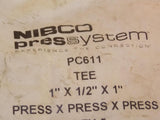 Discount clearance closeout open box and discontinued NIBCO Faucets , Shower , Plumbing Fixtures and Parts | NIBCO Copper Press Tee PC611 Pressystem 1" x 1/2" x 1" Press x Press X Press