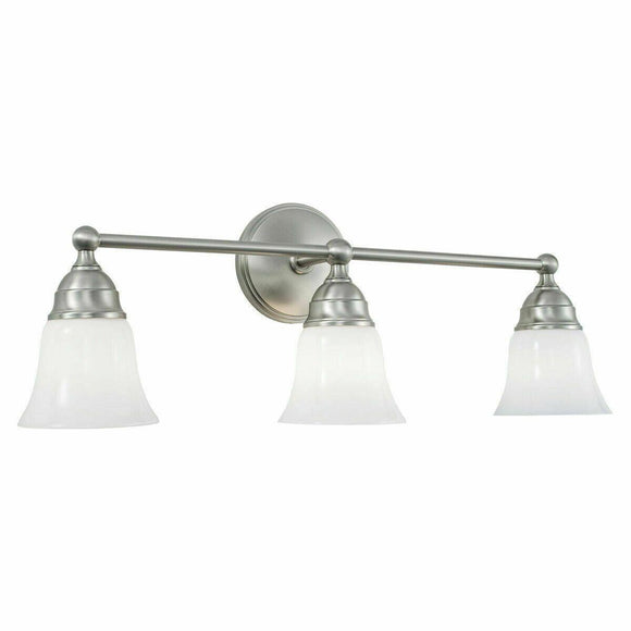 Discount clearance closeout open box and discontinued Norwell | Norwell 8583-BN-NG Sophie 3-Lt Sconce Brushed Nickel/Bell Shiny Opal