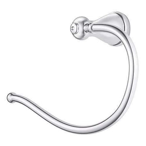 Discount clearance closeout open box and discontinued Pfister Faucets , Shower , Plumbing Fixtures and Parts | Pfister BRB-MB1C Marielle Towel Ring in Polished Chrome