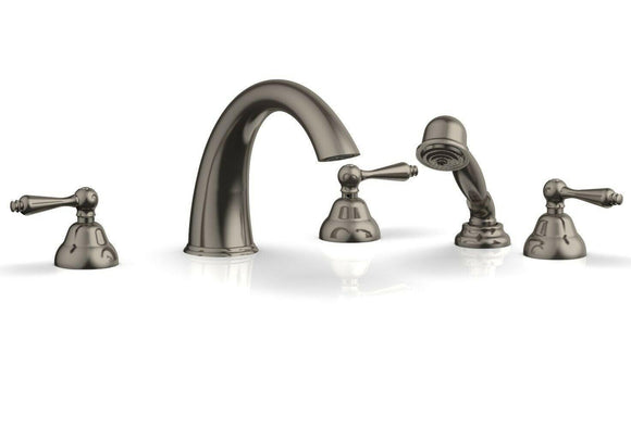 Discount clearance closeout open box and discontinued Phylrich Faucets , Shower , Plumbing Fixtures and Parts | Phylrich D2200T1_A15 Revere & Savannah Deck Mounted Tub Set W Hand Shower Pewter