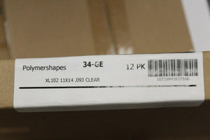 Discount clearance closeout open box and discontinued Polymershapes | Polymershapes XL102 11X14 .093 Clear 34-GE Lot of 2