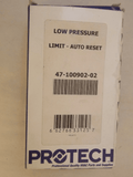 Discount clearance closeout open box and discontinued Protech HVAC Controls | Protech Rheem Ruud Low Pressure Limit Control Switch RXAC-A02 / 47-100902-02-00