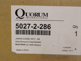 Discount clearance closeout open box and discontinued Quorum Lighting Wall Light Fixtures | Quorum Bath Vanity Light 5027-2-286 Jardin 2-Light , Oiled Bronze