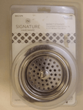 Discount clearance closeout open box and discontinued Signature Hardware Faucets , Shower , Plumbing Fixtures and Parts | Signature Hardware Basket Strainer w/Tailpiece SH171PN 3-1/2" , Polished Nickel