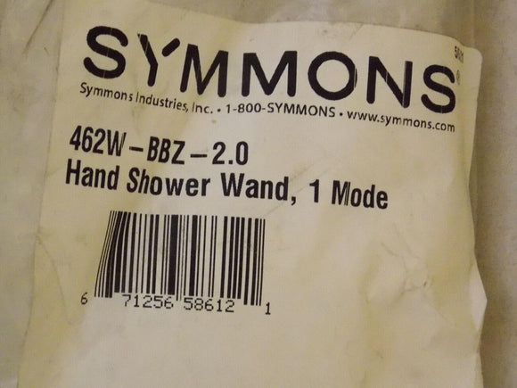 Discount clearance closeout open box and discontinued Symmons Faucets , Shower , Plumbing Fixtures and Parts | Symmons Hand Shower Wand 462W-BBZ-2.0 , Brushed Bronze