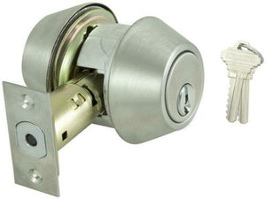 Discount clearance closeout open box and discontinued Ultra Hardware Hardware | Ultra Hardware 205808 Double Cylinder Deadbolt in Satin Nickel
