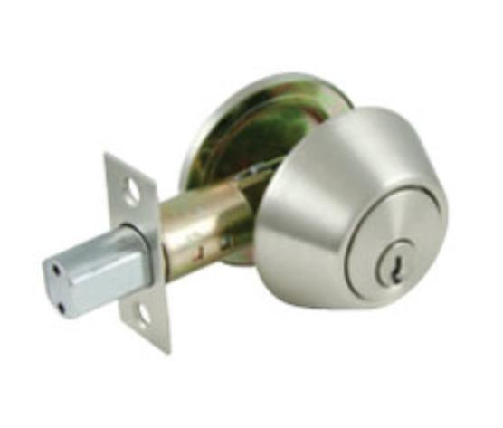 Discount clearance closeout open box and discontinued Ultra Hardware | Ultra Hardware 43623 Standard Duty Single Cylinder Deadbolt , Satin Nickel