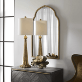 Discount clearance closeout open box and discontinued Uttermost Mirrors | Uttermost Kenitra Arch Mirror 24" W X 40" H X 1" D , 12907 , Gold