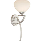 Discount clearance closeout open box and discontinued Vaxcel Lighting Fixtures | VAXCEL SA-VLU001SN Solna 1 Light 7" Bathroom Vanity/Wall Light, Satin Nickel