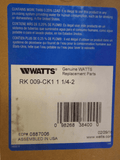 Discount clearance closeout open box and discontinued Watts Faucets , Shower , Plumbing Fixtures and Parts | WATTS RK 009-CK1 1 1/4-2 1-1/4 to 2" First Check Kit for Backflow Preventers