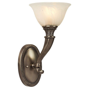 Discount clearance closeout open box and discontinued World Imports Lighting Fixtures | World Imports 1 Light Wall Sconce in Pewter Finish - WI376917